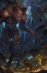 ambiguous_gender anireal beverage_bottle blonde_hair bottle brown_body brown_fur canid canine canis cave clawed_hands claws container crate deathclaw dogmeat domestic_dog english_description english_text eyebot_(fallout) fallout feral fur glowing_beverage group hair hi_res horn human humanoid imminent_danger kerchief looking_at_another looming_over machine male mammal microsoft neckerchief neckwear not_furry nuka-cola nuka-cola_quantum on_ground pale_skin pip-boy protectron_(fallout) red_kerchief red_neckerchief robot robot_humanoid scales scalie sharp_teeth size_difference spikes spikes_(anatomy) standing tail teeth text the_sole_survivor_(fallout) toe_claws vault_suit