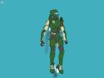  3:4 4:3 armor clothed clothing doot_boy21 flying headgear helmet hi_res human jet_pack male mammal military science_fiction simple_background soldier solo uniform warrior 