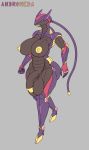  anthro balls big_balls big_breasts breasts clothing footwear genitals hi_res high_heels huge_balls huge_breasts intersex kalnareff machine nipples penis robot shoes solo 