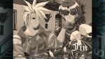  1boy 1girl 1nd_protagonist 2000s_(style) anime_coloring armor atelier-moo belt breasts clenched_hands closed_mouth collarbone earrings eye_mask game_cg gloves hand_up jewelry large_breasts lisa_meccano long_sleeves mask mole mole_under_eye non-web_source official_art parted_hair shirt short_hair shoulder_armor sleeves_pushed_up smile spiked_hair standing upper_body yuukyuu_gensoukyoku 
