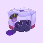  136gdeyeyushengfan absurdres animalization cake_cat_(honkai:_star_rail) cat cat_girl cat_tail chinese_commentary closed_mouth commentary_request fan_hair_ornament floral_print flower genshin_impact gradient_tail highres honkai:_star_rail honkai_(series) in-franchise_crossover makoto_(genshin_impact) mihoyo purple_background purple_eyes simple_background solo tail wisteria 