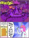 adventure_time candy candy_kingdom cartoon_network clothing coat comic dessert door eyewear female food glasses gum hi_res humanoid kenzoe64 lab_coat laboratory laboratory_equipment laboratory_glassware multipanel princess_bubblegum scientific_instrument solo test_tube text topwear unknown_species