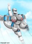  aircraft anthro big_breasts breasts cloud female genitals hi_res huge_breasts living_aircraft living_machine living_vehicle machine pussy sky solo spocky87 vehicle 