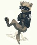 2026 4_toes ^w^ animal_genitalia balls black_clothing black_hoodie black_pawpads black_topwear bottomless bottomless_male brown_balls brown_body brown_fur brown_sheath bush_dog canid canine cellphone clothed clothing electronics feet full-length_portrait fully_sheathed fur genitals hi_res hindpaw holding_cellphone holding_object holding_phone holding_smartphone hoodie male mammal mouth_closed pawpads paws phone portrait semi-anthro sheath small_anus small_balls small_sheath smartphone solo strawgoatcult tail tail_motion tailwag toes topwear 