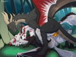  absurd_res anus dragon dreyk-daro female female_penetrated feral feral_on_feral feral_penetrated feral_penetrating feral_penetrating_feral from_front_position fur furred_dragon furred_scalie genitals grass grin group group_sex hair hi_res horn knot knotted_penis licking long_neck lying male male/female male_penetrating male_penetrating_female membrane_(anatomy) membranous_wings missionary_position mythological_creature mythological_scalie mythology neck_spikes on_back on_grass on_ground one_after_another orange_penis penetration penile penile_penetration penis penis_in_vagina plant scalie sex smile spiked_tail spikes spikes_(anatomy) tail threesome tongue trio vaginal vaginal_penetration white_hair wings 