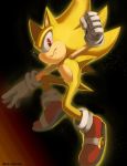  2020 anthro clothing eulipotyphlan footwear gloves handwear hedgehog hi_res male mammal mistyopalite red_eyes signature solo sonic_the_hedgehog sonic_the_hedgehog_(series) super_sonic video_games 