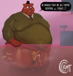 absurd_res accessory anal angus_delaney anthro bear belly big_belly big_butt big_moobs big_nipples bodily_fluids bottomless bottomwear bottomwear_down butt butt_grab canid canine clothed clothing cocoronut dialogue duo ejaculation english_text eyewear flustered fox genitals glasses gregg_lee hand_on_butt handjob hat headgear headwear hi_res male male/male mammal moobs navel necktie night_in_the_woods nipples oral orgasm orgasm_face overweight overweight_male pants pants_around_ankles pants_down partially_clothed penile penis pulling_shirt_down rimming sex small_penis speech_bubble standing store sweat text thick_thighs translucent translucent_clothing underwear_around_ankles