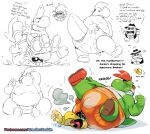 2020 accipitrid accipitriform anthro avian biped bird blush bodily_fluids boots bow_tie clean_diaper clothed clothing clubba crackajackin dialogue diaper digital_media_(artwork) english_text footwear genital_fluids green_yoshi grubba hat headgear headwear hi_res humiliation koopa koopa_troopa koops male mario_bros multiple_images nintendo obese obese_anthro obese_male open_mouth orange_boots orange_clothing orange_diaper orange_footwear overweight overweight_anthro overweight_male paper_mario paper_mario:_the_thousand_year_door prehistoric_species rawk_hawk reptile scalie shoes text the_great_gonzales_jr toony unclean_diaper urine used_diaper wearing_diaper wet_diaper wrestling yoshi