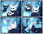  &lt;3 absurd_res ambiguous_gender animal_humanoid arthropod arthropod_humanoid artist-apprentice587 black_body black_skin blush cape clothed clothing comic detailed_background eyes_closed fan_character fecharis female group hi_res hollow_knight hug humanoid insect insect_humanoid lampy_(artist-apprentice587) team_cherry vessel_(species) video_games 
