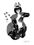 anthro big_butt big_ears bob_cut butt clothing cybernetic_arm cybernetic_leg cybernetic_limb cybernetics dakota_silvertail dress erus-art eyeshadow felid feline femboy fur hair hi_res inner_ear_fluff lips looking_at_viewer machine makeup male mammal markings serval short_hair short_tail smile solo spots spotted_body spotted_fur tail thick_bottom_lip thick_thighs thong tongue tongue_out tuft underwear whiskers wide_hips