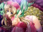  1girl blue_eyes blush breasts brown_hair circlet elbow_gloves fellatio game_asset gloves grabbed_by_tentacles hat imminent_rape inoino large_variant_set licking long_hair monster monsters_raid nipples non-web_source official_art oral panties priscilla_mel_nortoria rape restrained self-datamine small_breasts solo tentacles thighhighs tongue underwear variant_set visual_novel_cg white_thighhighs 