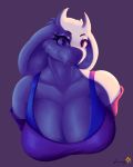  anthro breasts bust_portrait clothing female fur gf hi_res portrait simple_background solo toriel undertale video_games white_body white_fur 