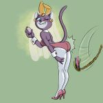 anthro bdsm bent_over blue_eyes blush butt_slap carelessdoodler clothing easter easter_egg english_description felid female footwear fur high_heels holding_object holidays mammal pantherine playboy_bunny playboy_outfit princess_romy purple_body purple_fur raised_tail shoes slap solo spanking tail veil whip whipping whipping_butt