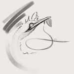  1:1 ambiguous_gender avian beak bird black_lips feral half-closed_eyes headshot_portrait heron leaf leaf_in_mouth lips looking_at_viewer looking_back looking_back_at_viewer minimalism minimalist monochrome narrowed_eyes pelecaniform portrait shufflefur signature solo 