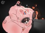 anthro areola balls bear beard belly big_belly big_breasts big_butt big_nipples big_penis bodily_fluids breast_tattoo breasts bubble butt butt_tattoo chastity_cage chastity_device clothing cocoronut cricetid cum cum_covered cum_in_mouth cum_inside cum_on_breasts dominant dominant_male duo facial_hair flustered genital_fluids genitals giant_panda gynomorph hamster hat headgear headwear hi_res holding_breast huge_breasts huge_butt huge_nipples intersex intersex/male intersex_penetrated larger_intersex larger_male larger_sub leaking_precum looking_pleasured male male/male male_penetrated male_penetrating male_penetrating_intersex male_penetrating_male mammal messy moobs mustache nipple_fetish nipple_penetration nipple_play nipples noha_(cocoronut) open_mouth overweight overweight_intersex overweight_male party_hat penetration penis penis_size_difference pom_(milkblend) precum rodent sex size_difference small_penis smaller_male snot snot_bubble standing submissive submissive_intersex submissive_male tattoo thick_thighs tongue tongue_out