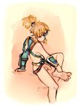  absurd_res arm_armor balls belt blonde_hair feet flaccid foreskin genitals hair hair_over_eye hi_res humanoid humanoid_feet humanoid_genitalia humanoid_penis humanoid_pointy_ears hylian link male nintendo penis plantigrade pointy_ears ponytail shoulder_armor solo tears_of_the_kingdom the_legend_of_zelda xing1 