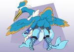absurd_res animal_genitalia ashley-arctic-fox avian avian_feet beak blue_body cloaca cramorant eeveelution eyes_closed facial_markings fan_character feathered_crest feathered_wings feathers feet female feral generation_1_pokemon generation_8_pokemon genitals green_eyes head_crest head_markings hi_res jazz_(soggybuizel) male markings mask_(marking) membrane_(anatomy) nintendo penetration penis pokemon pokemon_(species) tail tail_feathers thunk_(gyro) toes vaginal vaginal_penetration vaporeon vulva webbed_feet white_markings wings yellow_markings
