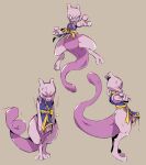  2026 2_toes 3_fingers anthro blush bodily_fluids bottomless clothed clothing cum cumshot digital_media_(artwork) ejaculation erection eyes_closed feet fingers flookz generation_1_pokemon genital_fluids hi_res legendary_pokemon long_tail male mewtwo nintendo pokemon pokemon_(species) pokemon_unite simple_background solo standing sweat tail toes 