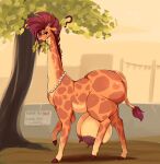 areola big_areola big_butt big_teats butt cracker_(artist) crotch_breasts eating female feral giraffe giraffe_mom giraffid hooves huge_areola huge_butt huge_teats mammal markings nipples solo spots spotted_body teats thick_thighs