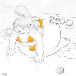 2026 5_fingers 5_toes accessory accident all_fours anthro anthro_focus artist_name beach big_butt bikini bikini_thong bivalve_shell bottom_heavy bulge butt chubby_girly chupaflux clothed clothing cloud crossdressing crossdressing_male curvy_figure derby_(chupaflux) detailed_background digital_drawing_(artwork) digital_media_(artwork) eyewear feet femboy fingers floppy_ears flower flower_in_hair glasses glasses_off gold_bikini hair hair_accessory hi_res huge_butt huge_thighs lagomorph leporid male mammal mollusk_shell monochrome navel nervous open_mouth outside pear-shaped_figure plant rabbit round_glasses round_nose sand sea searching shell short_hair side-tie_bikini simple_eyes skimpy_bikini slightly_chubby slightly_chubby_anthro slightly_chubby_male solo solo_focus string_bikini swimwear tail teeth text thick_thighs toes tongue triangle_bikini tripping two-piece_swimsuit voluptuous voluptuous_anthro voluptuous_male water wide_hipped_anthro wide_hipped_male wide_hips