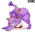 2026 accessory anthro artist_name ass_up big_breasts big_butt bikini black_mouth black_nose blaze_the_cat breasts butt cel_shading clothing colored digital_media_(artwork) domestic_cat evrc eyelashes felid feline felis female forehead_gem gem hair hair_accessory hairband hi_res huge_butt mammal multicolored_body open_mouth orange_bikini orange_clothing orange_eyes orange_swimwear purple_body purple_ears purple_hair purple_tail red_bikini red_clothing red_gem red_hairband red_swimwear sega shaded simple_background solo sonic_the_hedgehog_(series) stretching swimwear tail tan_inner_ear text thick_thighs three-quarter_view two-piece_swimsuit two_tone_body white_background white_body