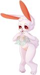  &lt;3 albino animal_crossing bottomless clothed clothing female fur genitals hi_res lagomorph leporid mammal navel nightgown nintendo nipples open_mouth purochen pussy rabbit red_eyes ruby_(animal_crossing) solo surprise video_games white_body white_fur 