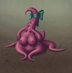  breasts female non-mammal_breasts pink_body ramul ribbons solo sucker_(anatomy) tentacle_monster tentacles 