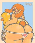  2026 anthro artist_name big_butt bikini bikini_thong black_nose blush bottom_heavy brown_ears brown_hair bubble_butt butt butt_focus chubby_girly chupaflux clothed clothing colored crossdressing crossdressing_male curvy_figure derby_(chupaflux) digital_drawing_(artwork) digital_media_(artwork) eyewear femboy fingers floppy_ears fur glasses hair hi_res huge_butt huge_thighs lagomorph leporid looking_at_own_butt looking_back male mammal moobs one_eye_closed pear-shaped_figure pink_bikini pink_clothing pink_swimwear pool_float pool_toy rabbit rear_view red_eyewear red_glasses round_glasses round_nose short_hair side-tie_bikini simple_background simple_eyes skimpy_bikini slightly_chubby slightly_chubby_anthro slightly_chubby_male smile smiling_at_viewer solo string_bikini swimwear tail tan_body tan_fur teeth text thick_thighs tight_bikini two-piece_swimsuit voluptuous voluptuous_anthro voluptuous_male wide_hipped_anthro wide_hipped_male wide_hips 