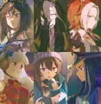  6+girls ace_(playing_card) ace_of_diamonds ahoge animal_ears ascot beanie black_ascot black_coat black_gloves black_hair black_jacket blue_coat blue_eyes blunt_bangs bow bowtie breasts brown_eyes brown_hair card closed_mouth cnsmsoup coat collared_shirt diamond_(shape) dream_journey_(reminder_of_dreamland)_(umamusume) dream_journey_(umamusume) dress ear_covers ears_through_headwear eyewear_strap fenomeno_(black_flames_of_the_righteous_spirit)_(umamusume) fenomeno_(umamusume) fingerless_gloves flipped_hair gem glasses gloves goggles goggles_around_neck gold_ship_(red_strife)_(umamusume) gold_ship_(umamusume) green_gem grey_hair grey_hat grin hair_between_eyes hat highres holding holding_card horse_ears horse_girl horseshoe_hat_ornament horseshoe_ornament jacket long_hair long_sleeves multicolored_hair multiple_girls nakayama_festa_(shichuukyuukatsu)_(umamusume) nakayama_festa_(umamusume) open_mouth orange_hair orfevre_(control)_(umamusume) orfevre_(umamusume) parted_lips peaked_cap playing_card puffy_sleeves purple_eyes purple_hair red_bow red_dress red_shirt shirt single_ear_cover sleeveless sleeveless_dress smile stay_gold_(sunlit_outsider)_(umamusume) stay_gold_(umamusume) stay_gold_clan_(umamusume) teeth two-tone_hair umamusume white_gloves white_hair white_jacket white_shirt yellow_coat 