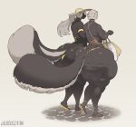  absurd_res age_difference anthro big_butt bikini bikini_thong biped breasts butt casloafy cellulite clothed clothing daughter_(lore) duo elderly_female female hi_res huge_butt mammal mature_female mephitid mother_(lore) mother_and_child_(lore) mother_and_daughter_(lore) older_female parent_(lore) parent_and_child_(lore) parent_and_daughter_(lore) skunk swimwear three-quarter_view two-piece_swimsuit yellow_clothing younger_female 