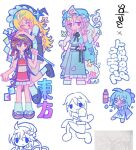  6+girls :p @_@ artist_name blonde_hair blue_hair chibi cirno coca-cola cola copyright_name deformed hakurei_reimu hat japanese_clothes kirisame_marisa komeiji_satori melps miko multiple_girls one_eye_closed pink_eyes pink_hair red_eyes saigyouji_yuyuko sketch soda tongue tongue_out touhou white_background will-o'-the-wisp_(mythology) witch_hat 