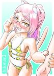  2026 anthro bikini bikini_bottom bikini_top blush bodily_fluids breasts camel_toe clothing digital_media_(artwork) domestic_cat duo ear_tuft eyewear felid feline felis female glasses golden_week hair hekihou hi_res hitoner male mammal miss_tonerico multi_breast open_mouth pink_hair sweat swimwear teeth tuft two-piece_swimsuit yellow_eyes 