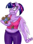  3:4 anthro clothing equid female food friendship_is_magic hi_res horn lisa400 mammal muffin my_little_pony solo twilight_sparkle_(mlp) winged_unicorn wings 