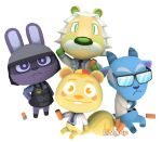  animal_crossing anthro armor balding beverage_can blue_body blue_clothing blue_fur blue_shirt blue_topwear blush blush_stickers body_armor bottomless bovid bovine buckteeth caprine cattle clothed clothing coat dress_shirt eyewear facial_hair frown fur gesture glasses goat green_eyes group hair half-life hand_on_hip headgear helmet holding_object kitty4president lab_coat lagomorph leporid lgbt_pride looking_at_viewer male mammal mustache necktie nintendo pride_colors purple_body purple_eyes purple_fur rabbit rodent sciurid shirt simple_background sitting smile standing tan_body tan_fur teeth topwear transgender_pride_colors video_games waving white_background white_hair yellow_eyes 