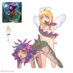  ahegao all_fours angel blonde_hair blue_eyes blue_hair bodily_fluids breasts crimvael cum doggystyle erection female female/female flower from_behind_position genital_fluids genitals green_body green_skin hair intersex lizard long_tongue looking_pleasured neeko_(lol) nipples noeononnoe nude open_mouth oral penetration penis plant pussy_juice reptile scalie sex simple_background tail_fetish tail_hug tail_play tail_sex tail_wraps tailjob tongue tongue_out video_games wings wraps yellow_eyes 