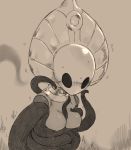  2020 absurd_res anthro arthropod bound breasts digital_media_(artwork) female godseeker grey_background hi_res hollow_knight insect monochrome napalm_express nipples non-mammal_breasts simple_background solo team_cherry tentacles video_games 