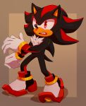  2020 absurd_res anthro clothing eulipotyphlan footwear gloves handwear hedgehog hi_res male mammal oodi_(artist) open_mouth red_eyes shadow_the_hedgehog solo sonic_the_hedgehog_(series) teeth tongue tuft video_games 