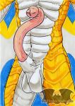  anthro balls copic dragon extendable extended fundraiser gold_scales invalid_color invalid_tag nude penis pink_skin prehensile_(disambiguation) scales scalie snake-like_penis temrin traditional_media_(artwork) white_scales yellow_scales 