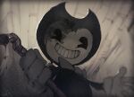 1boy bendy bendy_and_the_ink_machine cloneg demon grin ink smile solo teeth 