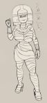  2020 ancient_egypt ancient_egyptian bandage big_breasts breasts callmewritefag clothed clothing digital_drawing_(artwork) digital_media_(artwork) female female_mummy_(hotel_transylvania) hi_res hieroglyphics hotel_transylvania human humanoid looking_at_viewer mammal mummy not_furry simple_background sketch smile solo tall_image text undead 