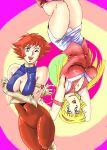  blonde_hair blue_eyes breasts choker cleavage cutie_honey cutie_honey_(character) gloves groin hairband heart kisaragi_honey long_hair looking_at_viewer magical_girl oldschool open_mouth red_hair rx92 short_hair smile 