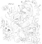  animal_crossing anthro blush bud_(animal_crossing) chibi clothing duo eyewear felid hi_res hoodie japanese_text licking lion male male/male mammal marshal_(animal_crossing) nintendo pantherine rodent sciurid size_difference sunglasses text tongue tongue_out topwear video_games 