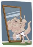 2021 4_fingers absurd_res admiring_self altered_reflection anthro big_muscles biped black_nose black_seam_briefs black_seam_underwear border briefs briefs_only bulge closed_smile clothed clothed_anthro clothed_male clothing colored_seam_briefs colored_seam_underwear detailed_bulge digital_drawing_(artwork) digital_media_(artwork) eyebrows feet fingers flexing flexing_bicep floor fur furgonomic_underwear furgonomics genital_outline hi_res huge_muscles humanoid_hands hyper hyper_muscles inside long_ears looking_at_mirror looking_at_object looking_at_reflection macropod male male_anthro mammal marsupial maxpany mirror monotone_body monotone_fur mouth_closed muscular muscular_anthro muscular_arms muscular_male narrowed_eyes nickelodeon overbite pecs penis_outline plantigrade reflection rocko's_modern_life rocko_rama shaded signature smile solo standing tail tan_body tan_fur teeth tighty_whities toes top_heavy topless topless_anthro topless_male trapezius underwear underwear_only wall_(structure) wallaby white_border white_briefs white_clothing white_underwear