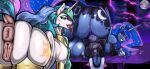 absurd_res albinion anatomically_correct anatomically_correct_genitalia anatomically_correct_vulva animal_genitalia animal_vulva anus areola big_butt big_teats blue_areola blue_body blue_hair blue_nipples bodily_fluids butt clothed clothing crotch_breasts cunnilingus cutie_mark digital_media_(artwork) duo equid equine equine_anus equine_genitalia equine_vulva feathered_wings feathers female female/female female_feral feral friendship_is_magic genitals hair hasbro hi_res horn horse incest_(lore) inner_labia legwear mammal my_little_pony mythological_creature mythological_equine mythology nipples open_mouth oral pony princess_celestia_(mlp) princess_luna_(mlp) puffy_anus sex sibling_(lore) sister_(lore) sisters_(lore) solo stockings tail teats vaginal vulva white_body winged_unicorn wings