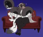 anthro anthro_on_anthro anthro_penetrated anthro_penetrating anthro_penetrating_anthro areola big_breasts black_areola black_body black_fur bodily_fluids bovid breast_smother breastfeeding_during_sex breasts canid canine canis caprine cloven_hooves cum cum_in_nipples curled_horn digit_ring domestic_sheep duo ear_piercing felid female female_penetrated finger_ring fluffy fluffy_tail fur furniture galacticgoodie genital_fluids grey_body grey_hair hair hi_res hooves horn horn_jewelry huge_breasts huge_hips hyper hyper_breasts jewelry lactating larger_female long_hair male male/female male_penetrating male_penetrating_female mammal milk morganna_(zwerewolf) nipple_fetish nipple_play on_sofa onomatopoeia pantherine penetration penis_in_nipple piercing predator/prey ring_on_finger sex sheep sitting sitting_on_sofa size_difference smaller_male smothering sofa sound_effects tail text thick_thighs tiger unguligrade wide_hips wolf wool_hair zal_(zwerewolf)