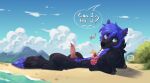animal_genitalia animal_penis anthro beach beverage black_body black_fur blue_body blue_eyes blue_fur blush bodily_fluids canid canine canine_genitalia canine_penis canis container cup detailed_background digital_media_(artwork) dire_wolf drinking ear_piercing ear_ring erection faceless_character fox foxxsnow fur genital_fluids genitals gesture glass hair hi_res hybrid jewelry knot knotted_penis lemonade looking_at_viewer male mammal necklace nervious nude outside penis piercing polarbearanimation precum prehistoric_species presenting presenting_penis public public_exposure public_nudity relaxing ring ring_piercing sand seaside sky smile solo suggestive suggestive_gesture tail text true_fox water wolf