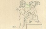 anthro areola assisted_penetration assisted_sex balaclava balls bite biting_lip bovid breasts caprine clothing cloven_hooves defloration duo ear_piercing ear_ring eyes_closed faceless_character faceless_male female female_on_human first_time_vaginal genitals goat guided_penetration hair hand_on_penis headgear headwear hi_res holding_leg hooves horn human human_on_anthro hybrid interspecies line_art lobar luciphette male male/female male_virgin mammal mask medium_breasts nipples nude nude_anthro nude_female penetration penis piercing pubes ring_piercing sex sheep spread_legs spreading stated_virginity tail traditional_media_(artwork) vaginal vaginal_penetration virgin