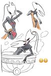alternate_costume antennae_(anatomy) anthro armwear arthropod bathing_together bathtub bikini bikini_bottom bikini_top black_body blush clothing clothing_swap colored_sketch cuff_(restraint) digital_drawing_(artwork) digital_media_(artwork) dress duo elbow_gloves emoji emoticon featureless_chest female female/female gloves hand_behind_head hand_on_hip handwear head_back hi_res hollow_knight:_silksong hollow_knight_(franchise) hornet_(hollow_knight) hug intimate larger_female leotard looking_at_another midnight.doodlesss nude pose red_bikini red_clothing red_swimwear restraints shakra_(hollow_knight:_silksong) simple_background size_difference sketch small_waist smaller_female standing steam strapless_clothing strapless_dress swimwear tail team_cherry two-piece_swimsuit wasp_waist white_clothing white_gloves white_handwear wide_hips wrist_cuffs yellow_clothing yellow_dress yellow_leotard