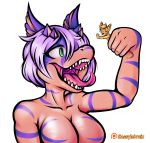  alpha_channel anthro big_breasts breasts capcom detailed duo female flying_wyvern hi_res horn lombax male male/female mammal micro monster_hunter mouth_shot ratchet_and_clank sassylebraix striped_body stripes tigrex tongue tongue_out video_games vore 