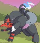  2020 anus black_body black_ears black_fur blue_eyes duo entwined_tails female female_penetrated from_behind_position fuf fur fur_tuft hi_res litten male male/female male_penetrating male_penetrating_female nintendo outside penetration penile penile_penetration pok&eacute;mon pok&eacute;mon_(species) red_body red_fur sex tail_coil text tongue tongue_out tuft url vaginal vaginal_penetration video_games yellow_sclera 